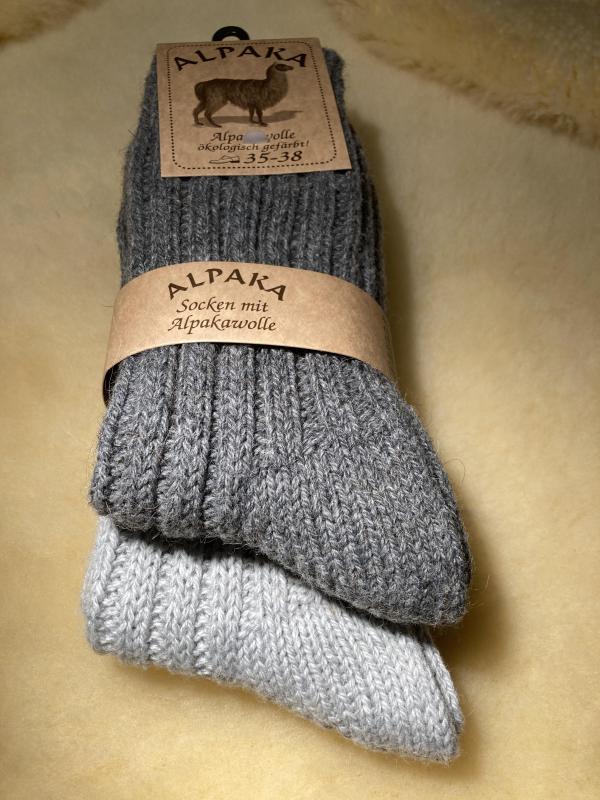 Wolle-Alpaka-Socke 2 Paar